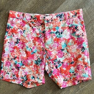 J. Crew Multicolor Floral Stretch Cotton Shorts